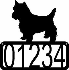 Yorkshire Terrier (Yorkie Trimmed) Dog House Address Sign