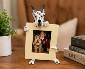 Harlequin Great Dane (2 1/2x3 1/2) Small Photo Picture Ceramic Frame from E&S Imports