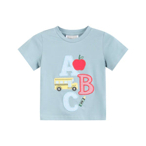 Blue ABC School Shirt and Shorts Set