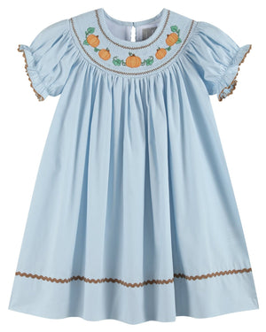 Blue Pumpkin Smocked Bishop Dress