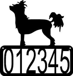 Chinese Crested Dog House Address Sign