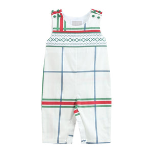 Christmas Plaid Smocked Longall