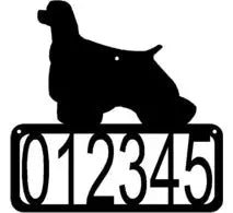 Cocker Spaniel Dog House Address Sign