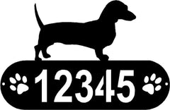 Dachshund PAWS House Address Sign or Name Plaque