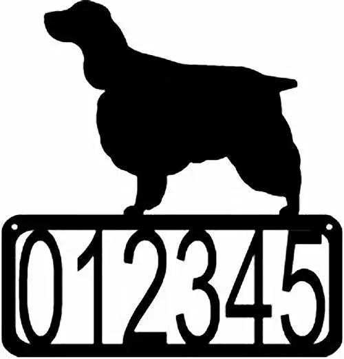 English Springer Spaniel Dog House Address Sign