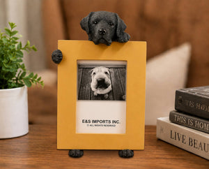 Labrador Retriever Black (2 1/2x3 1/2) Small Photo Picture Ceramic Frame from E&S Imports