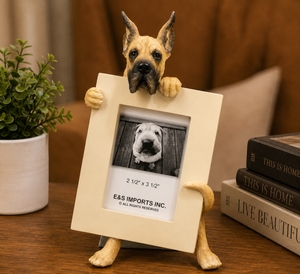 Great Dane Cropped (2 1/2x3 1/2) Small Photo Picture Ceramic Frame from E&S Imports