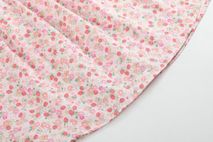 Floral Strawberry Smocked Flutter Dress