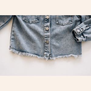 Raw Hem Denim Jean Jacket - Infant