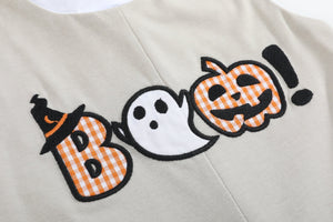 Gray Boo Applique Longall