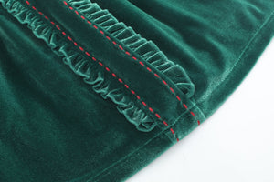 Green Velvet Holiday Dress