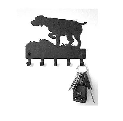 GSP on Point - Dog Key Rack/ Leash Hanger - German Shorthaired Pointer