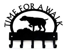 GSP on Point TIME FOR A WALK Dog Key Rack & Leash Holder