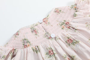 Heirloom Custom Rose Smocked Bishop Dress