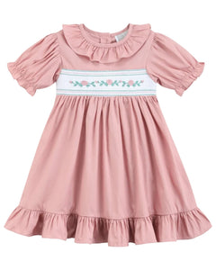 Heirloom Rose Ruffle Smocked Dress