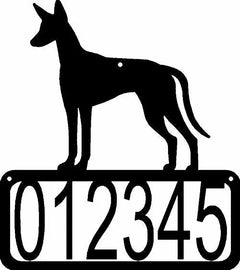Ibizan Hound Dog House Address Sign
