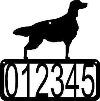 Irish Setter Dog House Address Sign