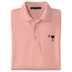 Palmetto Moon Polo Shirt - Light Pink (Available in Different Thread Colors)