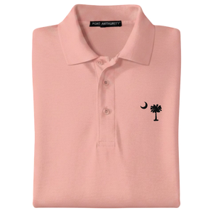 Palmetto Moon Polo Shirt - Light Pink (Available in Different Thread Colors)