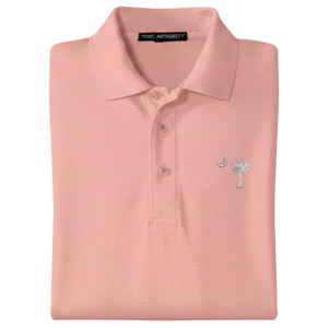 Palmetto Moon Polo Shirt - Light Pink (Available in Different Thread Colors)