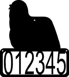 Komondor Dog House Address Sign