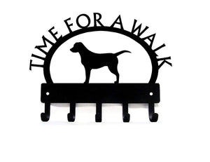 Labrador TIME FOR A WALK Dog Key Rack & Leash Holder