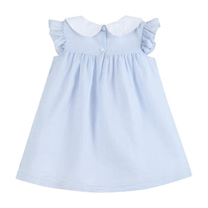 Light Blue Bunny Ruffle Yoke Dress