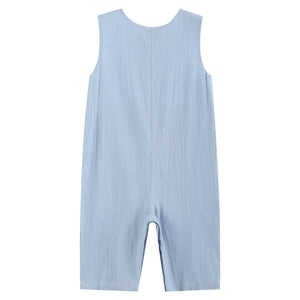 Light Blue Nativity Smocked Overalls