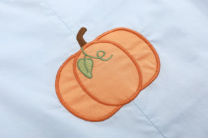 Light Blue Pumpkin Applique Longall