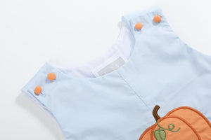 Light Blue Pumpkin Applique Longall