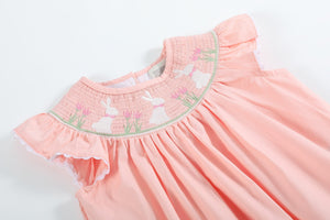 Light Pink Bunny Smocked Top and Bloomer Set