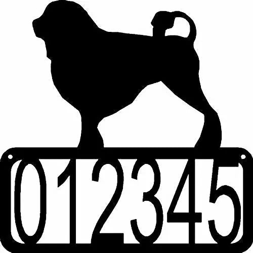 Lowchen Dog House Address Sign