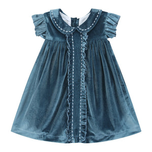 Navy Velvet Holiday Dress