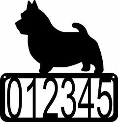 Norwich Terrier Dog House Address Sign