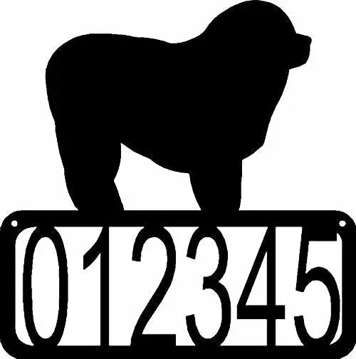 Old English Sheepdog Dog House Address Sign
