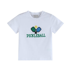 Pickleball T-Shirt and Green Gingham Shorts Set