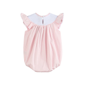 Pink Strawberry Vine Smocked Bubble Romper