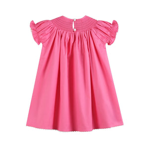 Pink & White Smocked Bishop Dress