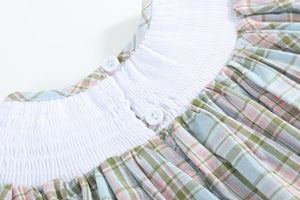 Pinkmas Plaid Christmas Smocked Bishop Dress
