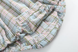 Pinkmas Plaid Christmas Smocked Bubble Romper