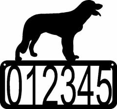 Longhaired Pointer Dog House Address Sign