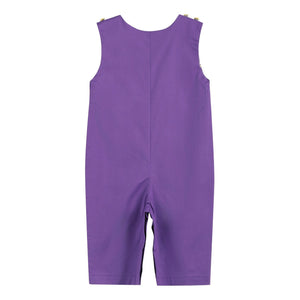 Purple and Gold Football Smocked Longall