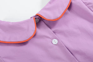 Purple Halloween Scene Girls Dress