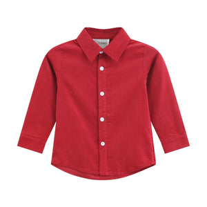 Red Corduroy Dress Shirt
