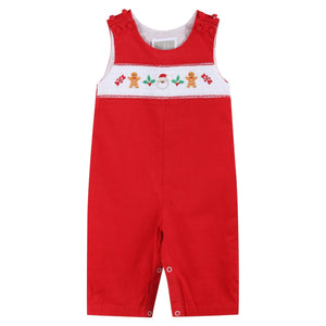 Red Velvet Christmas Smocked Longall