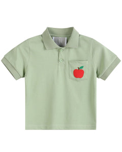 Sage Green Apple Polo Golf Shirt