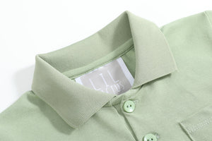 Sage Green Apple Polo Golf Shirt