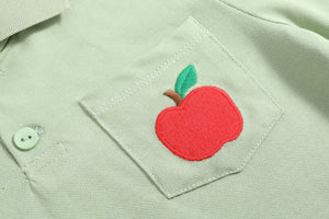 Sage Green Apple Polo Golf Shirt
