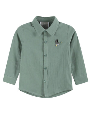 Sage Green Mallard Boys Dress Shirt