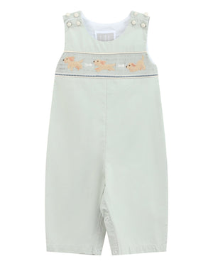Sage Green Puppy Dog Smocked Longall